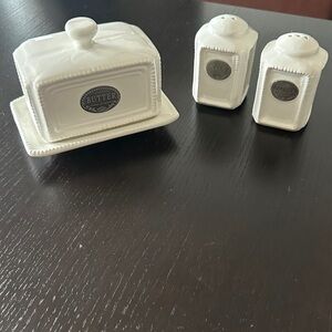 Elegant White Ceramic Kitchen Set